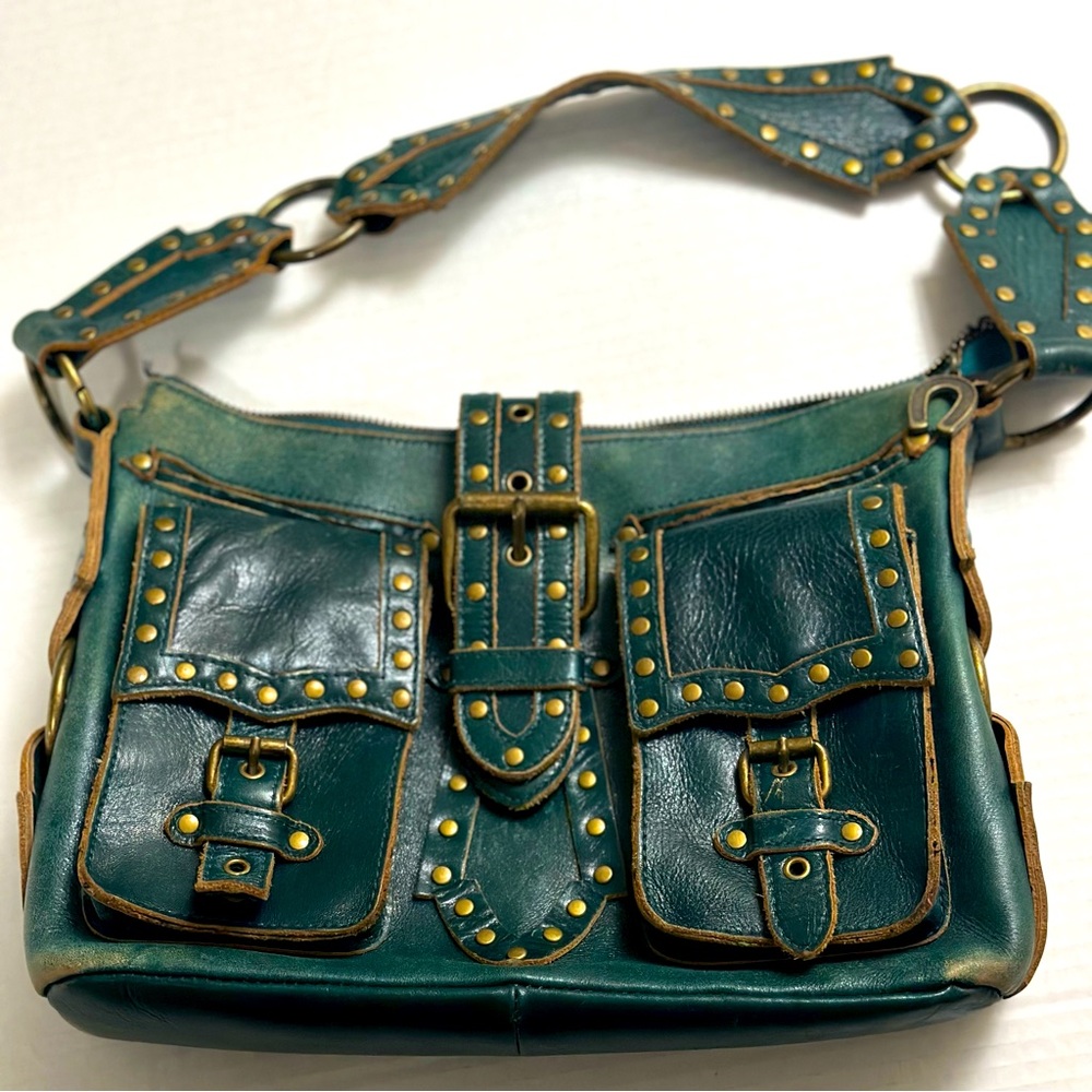 Vintage 1990’s leather studded Betsey Johnson Purse in Excellent Condition.